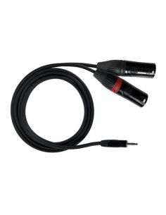 Cavo audio da mini-jack 3,5mm stereo a 2x XLR maschio 3...