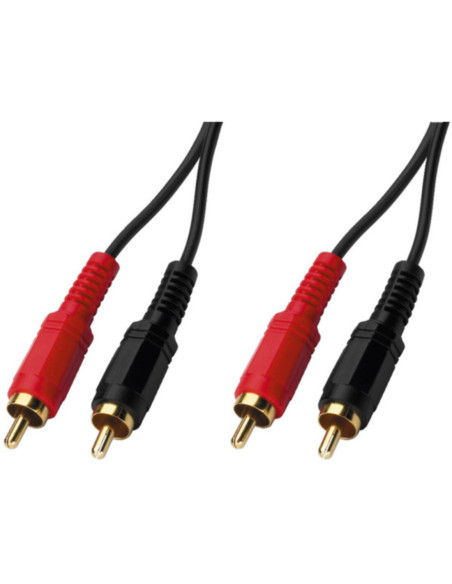 Cavo rca/rca M/M rosso/nero 0,5m