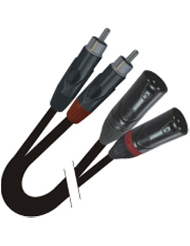 Cavo professionale 2x rca / 2x XLR 1m