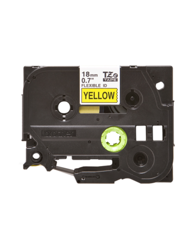 Nastro brother 18mm nero su giallo