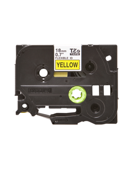 Nastro brother 18mm nero su giallo