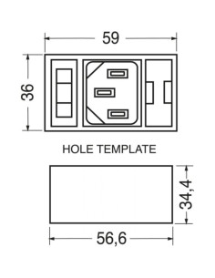 Spina VDE da pannello con interruttore e porta fusibile 2