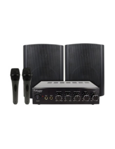Kit karaoke amplificatore + casse + 2 microfoni