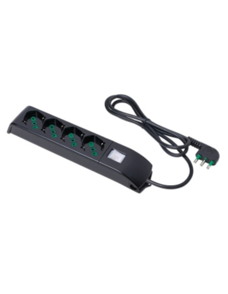 Multipresa 2p+t+shuko 4 out c/int