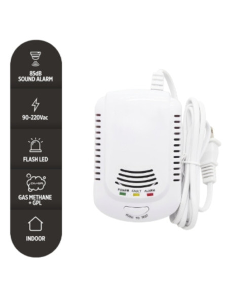 Rilevatore combinato gas metano e GPL con alimentazione 220V