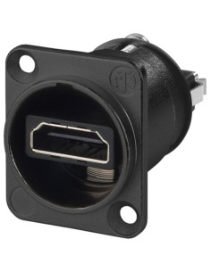 Connettore HDMI pannello passante 19poli flangia d nero