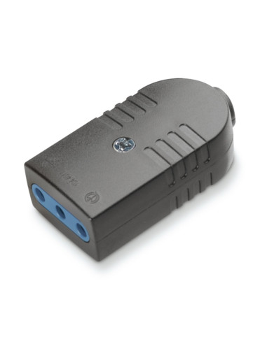 Presa dritta 2p+t 10A nera