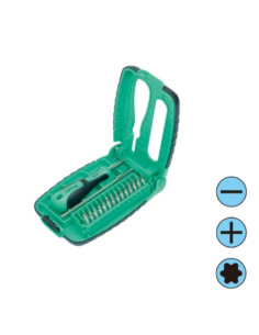 Set cacciavite con 15 inserti