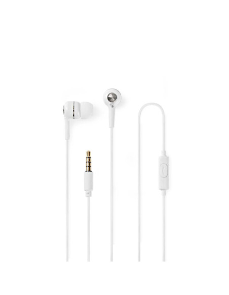 Auricolari a filo con microfono integrato bianche
