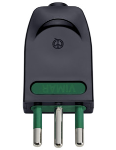 Spina elettrica 10A 2P+T orientabile nera