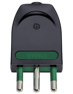 Spina elettrica 16A 2P+T orientabile nera