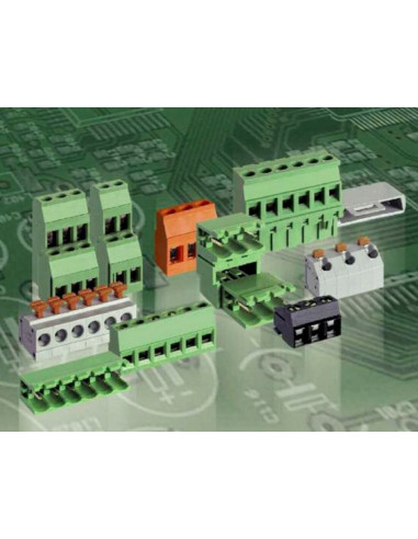 Connettore femmina a carrello passo 10mm 2 poli