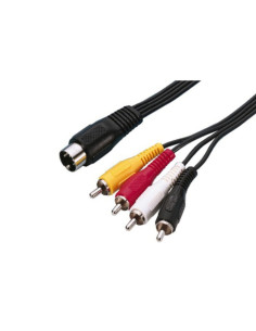 Cavo audio da din 5p180° a 4 rca/m 1,2m