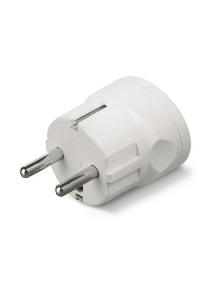 Adattatore spina Schuko / presa 2p+t 10/16a bianco