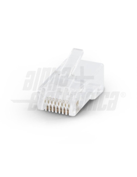 Connettore RJ45 Cat.6 UTP passante per cavo rigido awg24/26
