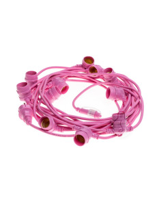 Catenaria rosa da esterno 220V IP44 con 11 portalampade...