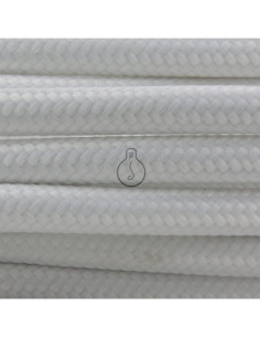 Cavo in tessuto bianco tondo 3x0,75 2