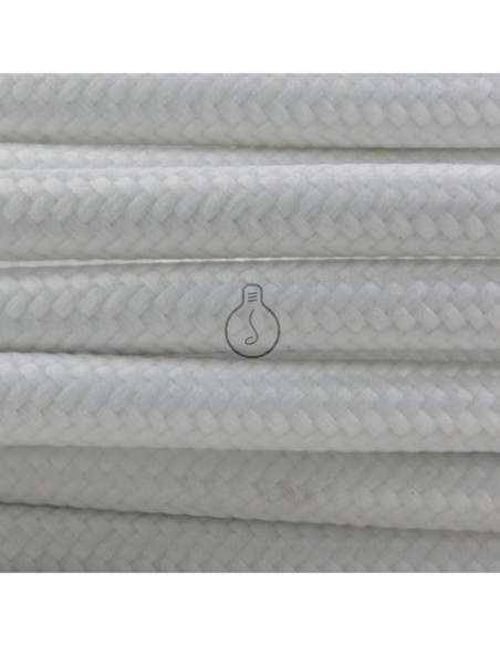Cavo in tessuto bianco tondo 3x0,75