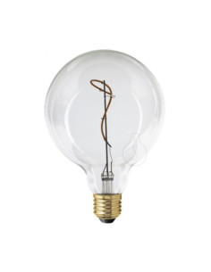 Lampadina LED E27 4W globo g125 130lm vetro chiaro 2200k...