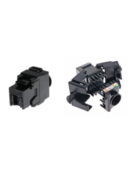 Presa RJ45 UTP Cat.6a nera toolless