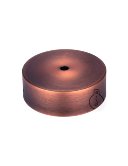 Rosone ad un foro metallo ⌀100mm h.35mm con staffa ed accessori bronzo satinato