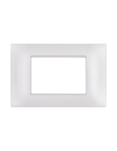 Placca 3P plastica compatibile PLANA colore bianca