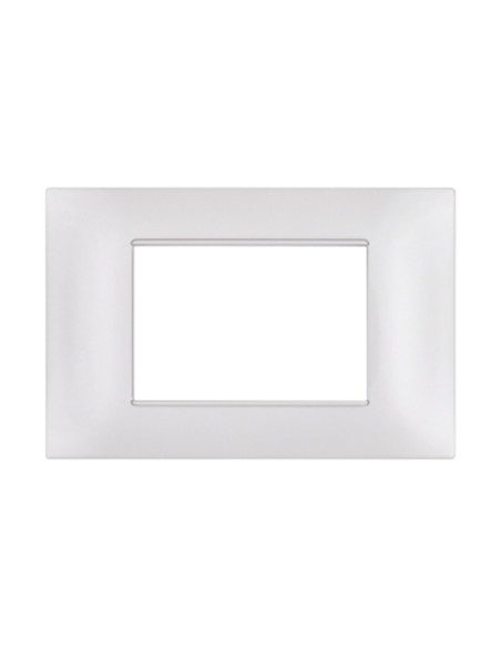 Placca 3P plastica compatibile PLANA colore bianca