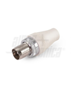 Spina coax schermata TV ⌀9,5mm 75Ω