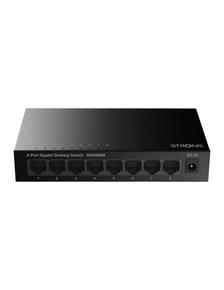 Switch rete 8 porte gigabit metal