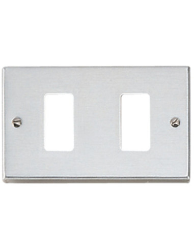 Placca paglierino 2 fori serie magic