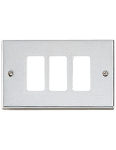 Placca paglierino 3 fori serie magic