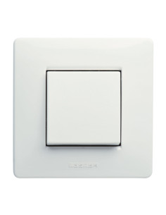 Placca 2 posti quadrata bianca serie mix