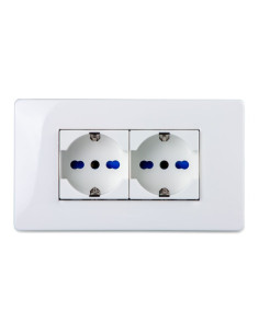 Placca 4 moduli bianca serie mix 2