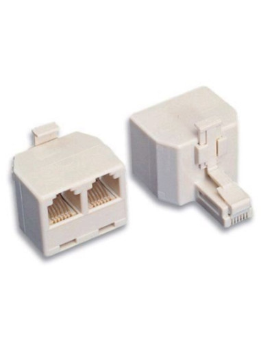 Adattatore RJ11 1x 6/4 mas a 2x6/4 fem