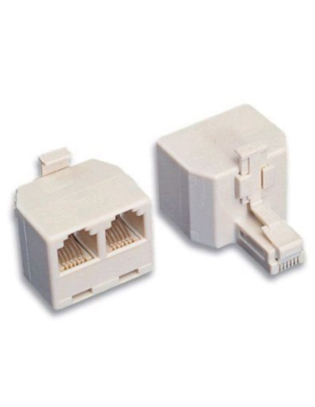 Adattatore RJ11 1x 6/4 mas a 2x6/4 fem