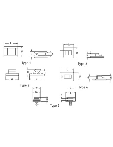 Clip cavi autoadesiva art. 460302 16x12,5x16x8,7