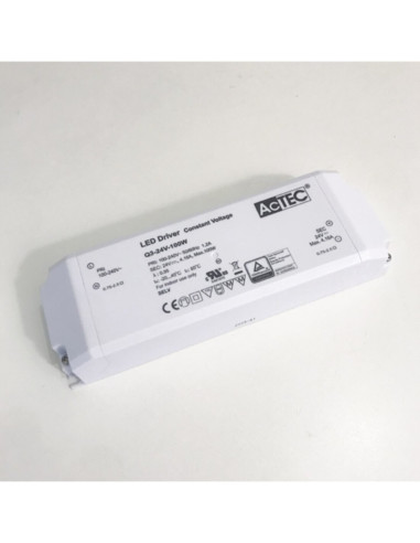 Alimentatore LED 24V 100W slim actec Q3-24V-100W