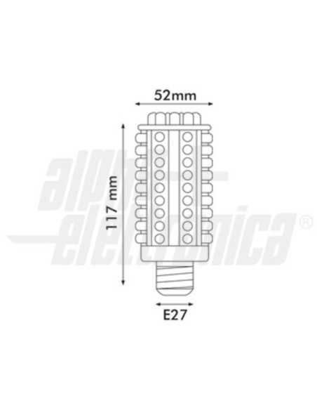 Lampada a bulbo LED 4,5W 12VDC E27 4000k bianco naturale