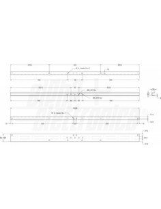 Coppia profili 1328mm x 2xmm140 2xmm150 per pannelli solari 2