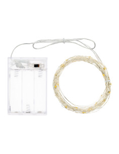 Catena 40 microled bianco freddo 4m a batterie 3xAA 2