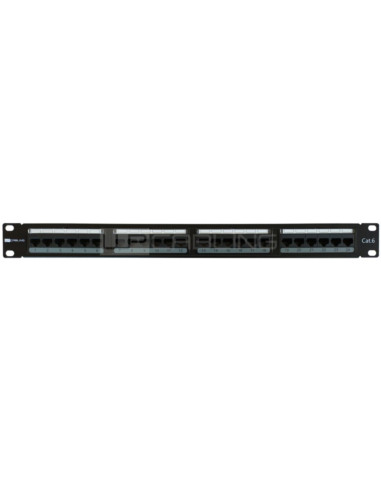 Patch panel 24 porte UTP Cat.6 nero