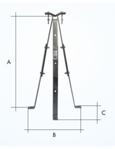 Zanca treppiede regolabile da cm 42 a 60
