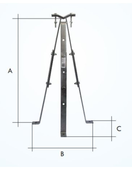 Zanca treppiede regolabile da cm 42 a 60