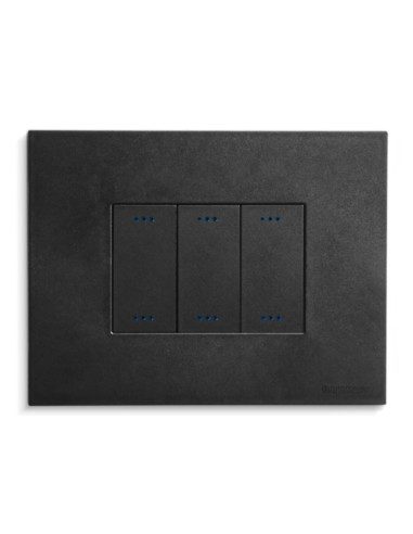 Placca 3 posti Blackbord serie PIXIA