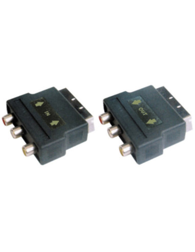 Adattatore scart / 3pr. rca out