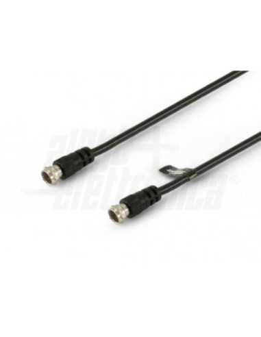 Cavo antenna satellite spina f  nero 2m