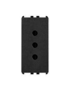 Presa 2P+T 10A nera serie PIXIA