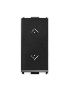 Doppio pulsante 1PNO+1PNO 10A nero serie PIXIA