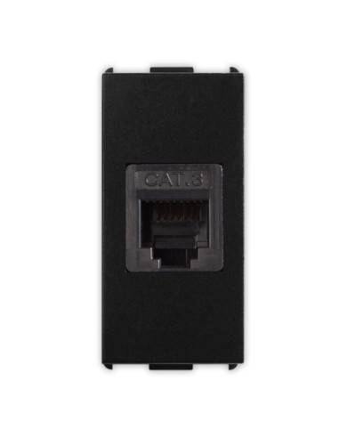 Frutto presa RJ12 6/6 nera serie PIXIA