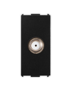 Frutto presa coassiale F femmina diretta nera serie PIXIA